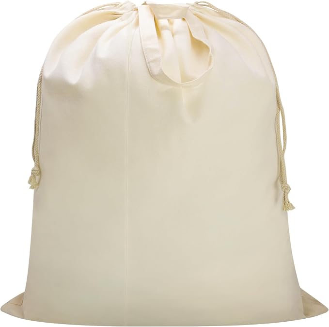 Canvas Laundry Bag 40in x 35in, Thick Cotton Laundry Bag by CALACH