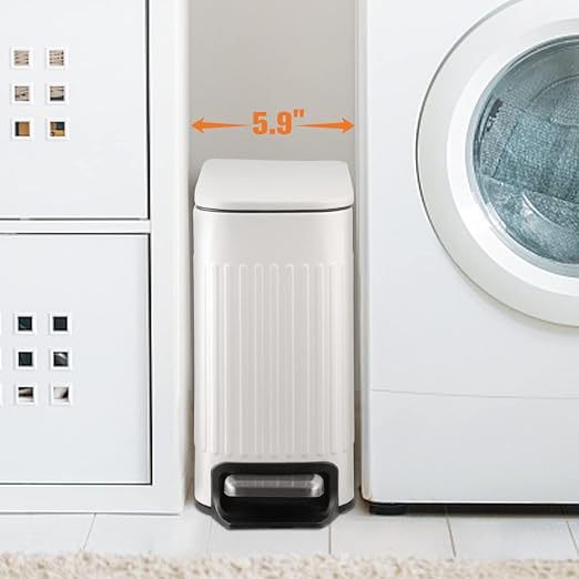 TrashAid Slim Bathroom Trash Can - Image 2