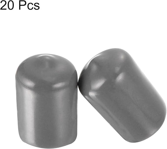 uxcell 20pcs Rubber End Caps 14mm ID Vinyl PVC Round Tube Bolt Cap Cover Screw - Image 2