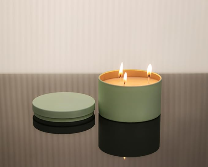 Candle Tins with Lids, 3 Wicks Candle Jars 14oz/420ml Candle Containers 12 Pack - Image 3