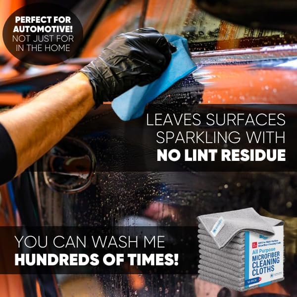 Microfiber Wholesale 12x12 Inch Pro Multi-Surface Microfiber Cleaning Cloths | - Image 5