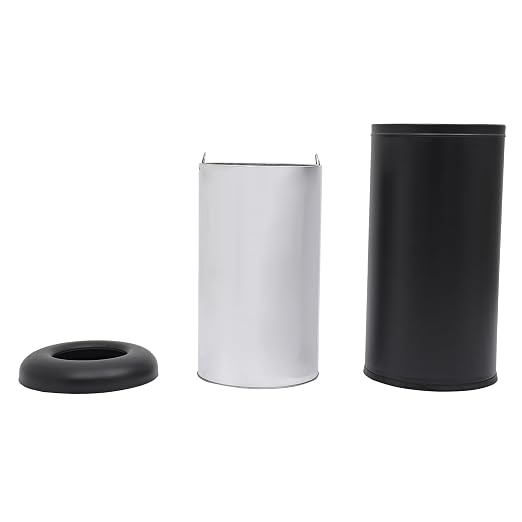 58.6 Liter / 15.48 Gallon Commercial Open Top Trash Can White Stainless Steel - Image 9