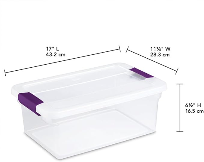Sterilite 12-Pack 15 Quart ClearView Latch Box, Stackable Organizer Bins - Image 3