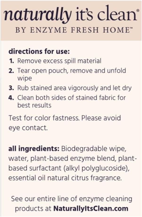 Naturally It's Clean Stain Eraser, Natural Enzymes Based/Biodegradable Instant - Image 2