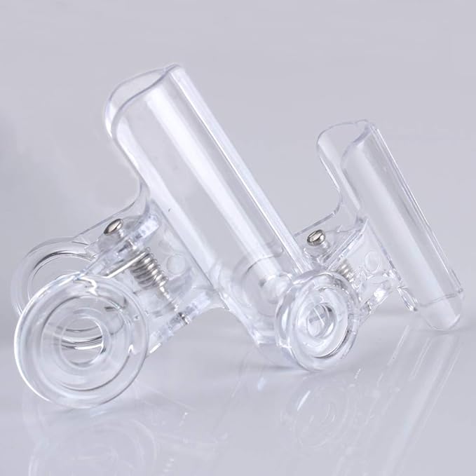 30 Pack Plastic Clear Clips Clamps, 1-1/2 Inch and 2 Inch Sizes - Image 4