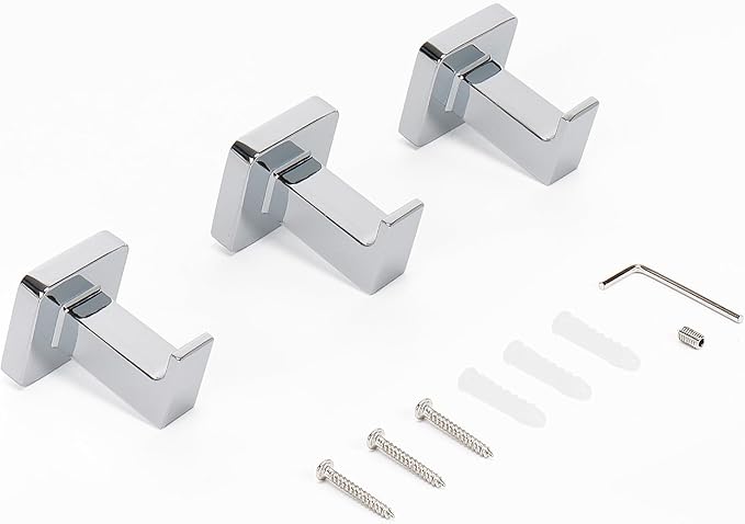 NearMoon Bath Towel Hooks -SUS304 Stainless Steel Square Clothes Robe Hooks - Image 9