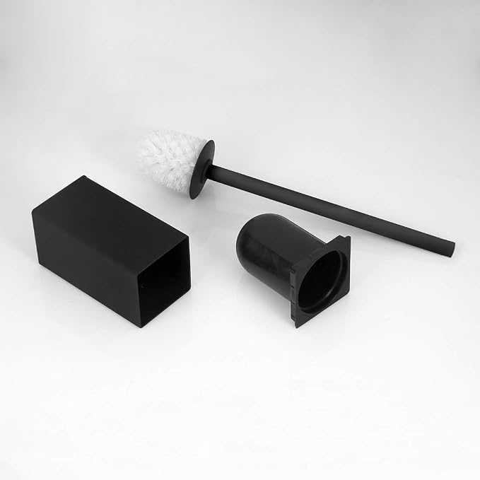 Toilet Brush Holder Stainless Steel 304 Standing Black Square Toilet Brush - Image 5