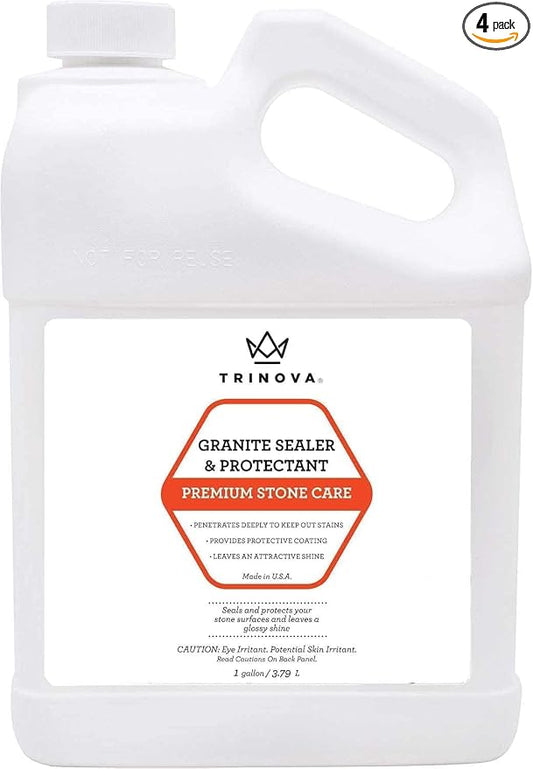 TriNova Granite Sealer & Protector Gallon Refill- Made in USA, Best Stone Polish by TriNova