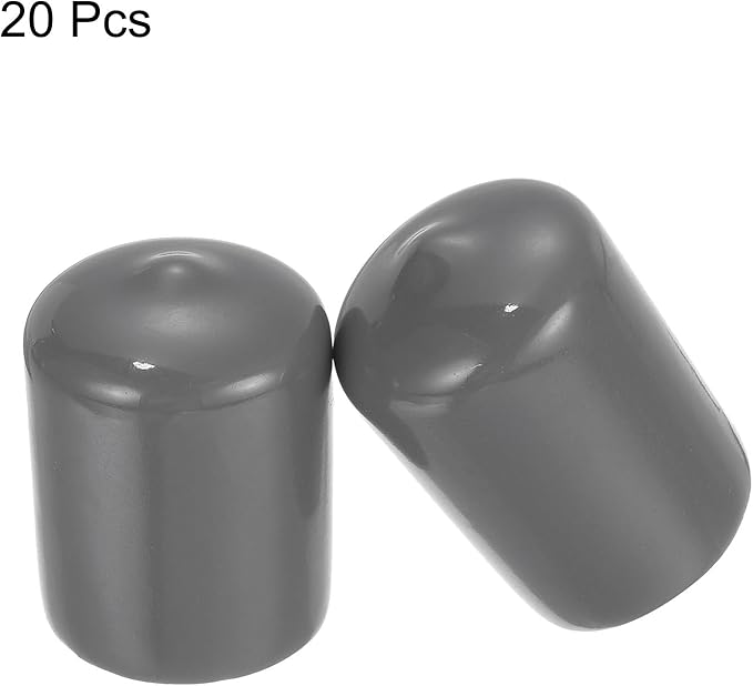 uxcell 20pcs Rubber End Caps 20mm ID Vinyl PVC Round Tube Bolt Cap Cover Screw - Image 2