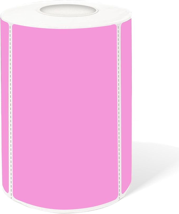 2×3 Inch Pink Removable Thermal Labels, Thermally Printable, 300 Sheets per Roll by Yeachlaing