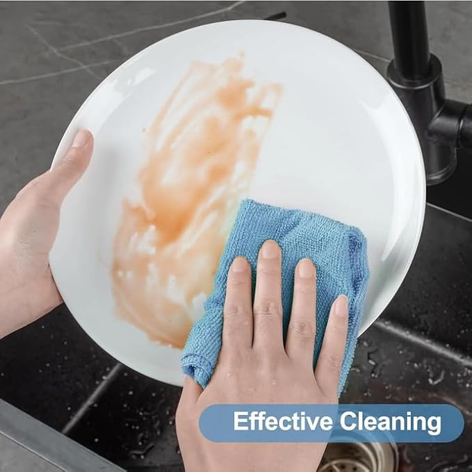Microfiber Cleaning Cloth Roll, 20 Pack Reusable Tear Away Towels, 9.8" x 9.8" - Image 5