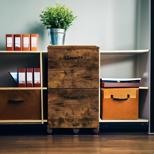 VASAGLE 2-Drawer File Cabinet, Small Rolling Filing Cabinet