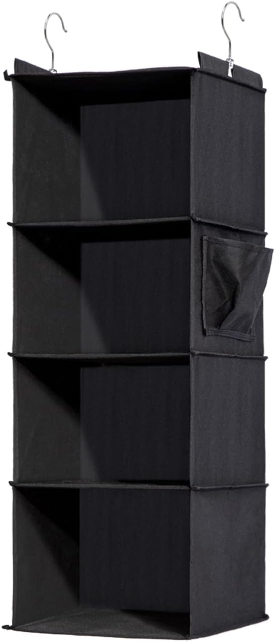 4-Shelf Hanging Closet Organizer and Storage, Collapsible Hanging Shelves by WelcometoYRCBEHFU