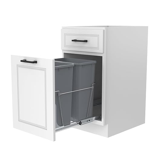 Double Pull-Out Trash Can for Under Kitchen Cabinets Include Double 35QT Trash - Image 9