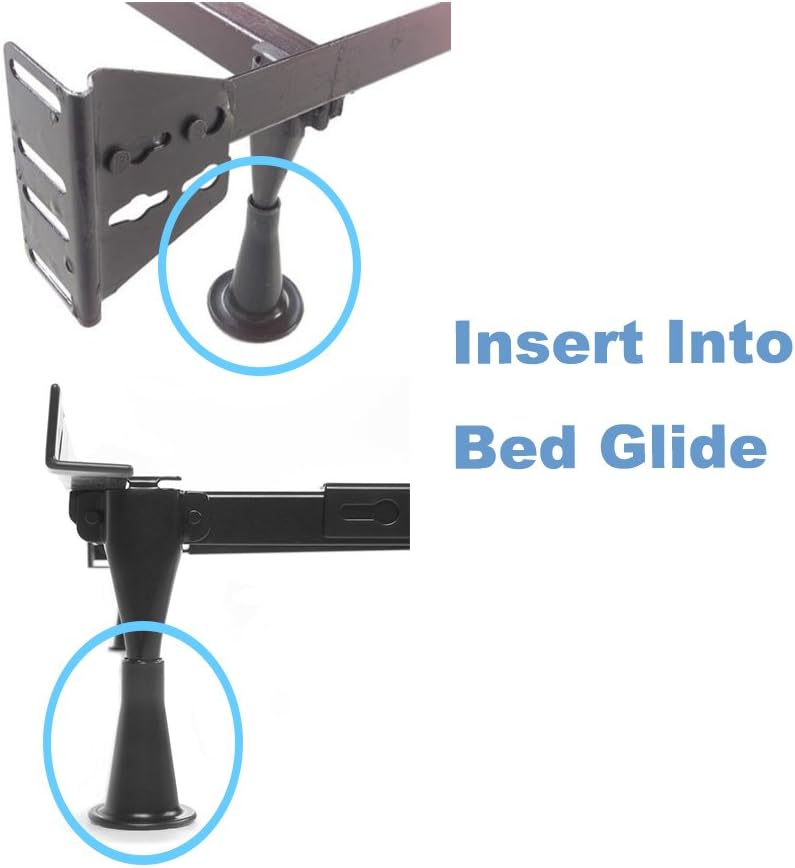 Home's Place 6PCS Reinforced Bed Frame Feet to Replace Wheels. Prevent Sliding, Protect Floor. Plastic Bed Frame Feet Replacement