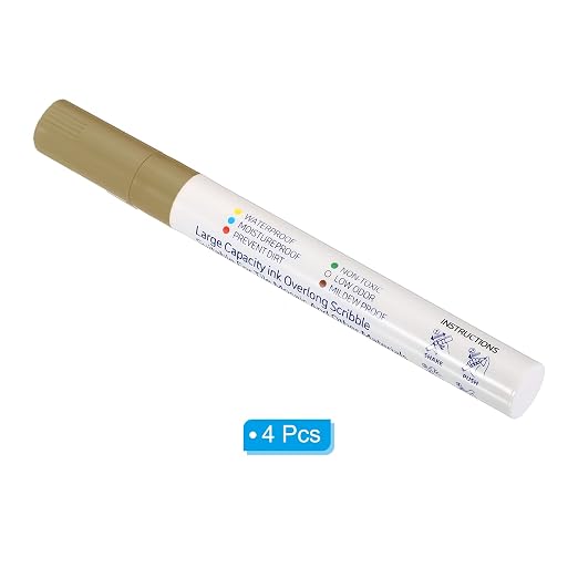 PATIKIL Grout Pen, 4 Pack Khaki Tile Marker Waterproof Grout Sealer Pen Tile - Image 3