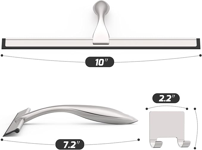 All-Purpose Stainless Steel Shower Squeegee - Image 2