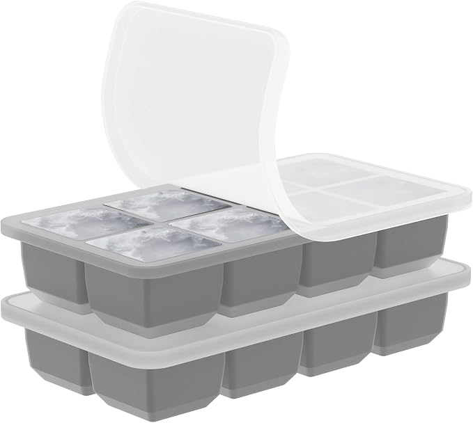 2 Pack Silicone 2 Inch Large Ice Cube Molds by Unknown