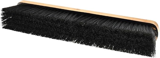 PRO SOURCE 18" Push Broom Head: Poly Bristles, Threaded Wood Block - Image 3