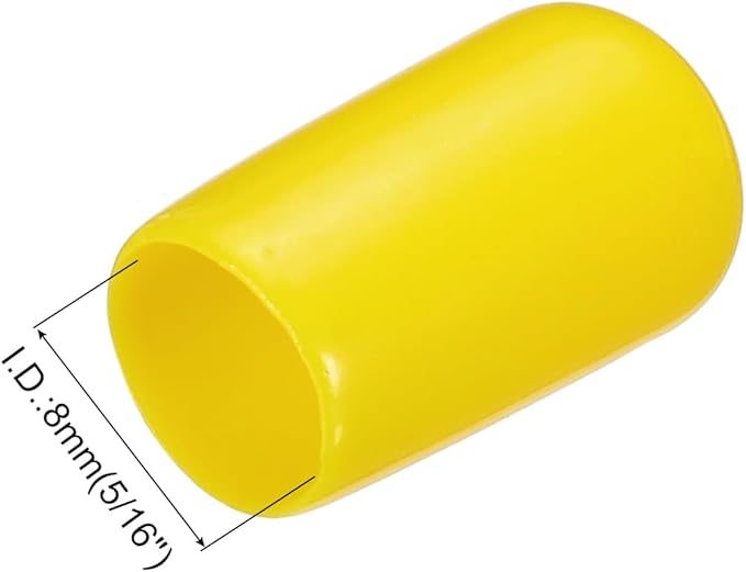 uxcell 20pcs Rubber End Caps 8mm ID Vinyl PVC Round Tube Bolt Cap Cover Screw - Image 3