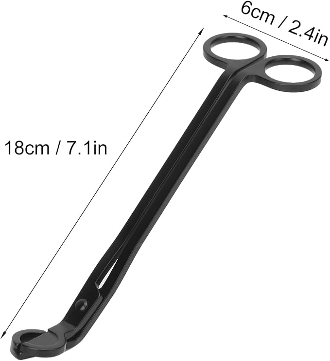 6-Piece Black Candle Wick Trimmer, Polished Wick Cutter Scissor, Premium 430 - Image 2