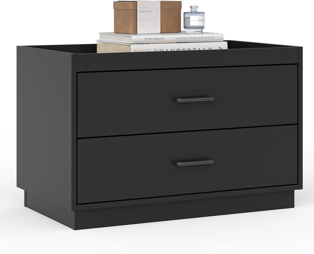 Stackable Storage with 2 Drawers, 28"W Storage Bins for Closet Organizers