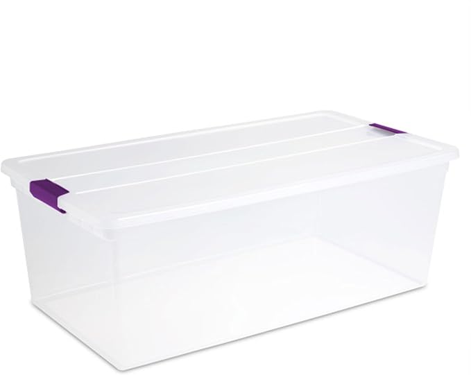 Sterilite 4-Pack 110 Quart ClearView Latch Box, Stackable Organizer Bins - Image 7