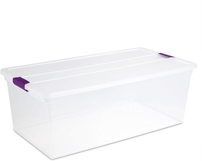 Sterilite 8-Pack 110 Quart ClearView Latch Box, Stackable Organizer Bins - Image 7