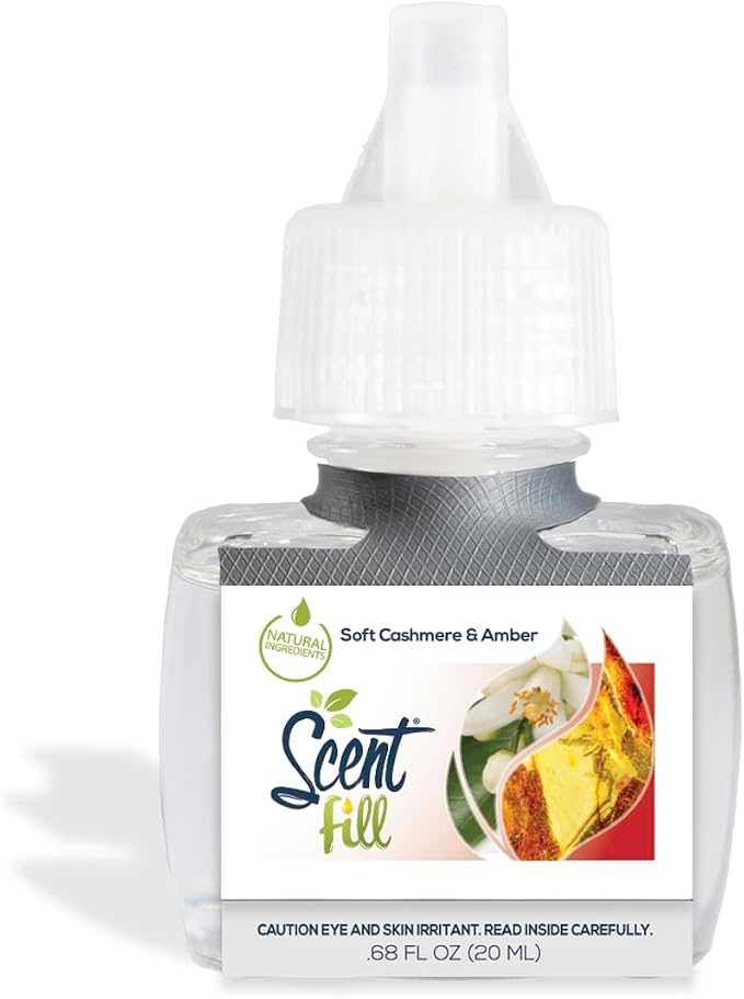 Scent Fill Soft Cashmere & Amber Plug in Air Freshener, 4 Scented Oil Refills - Image 3