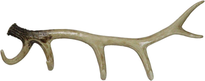 Ebros Western Rustic Hunters 6 Point Stag Deer Antler Rack Wall Hooks Decor Plaque 24" Wide Multi-Purpose Coats Hats Keys Scarves Belts Towels Pet Leashes Hangers Antlers Hook