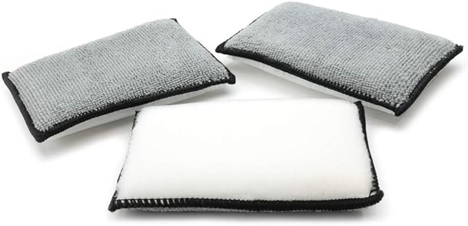 Autofiber Scrub Ninja Scrubber Sponge 3 pack White and Grey by Autofiber