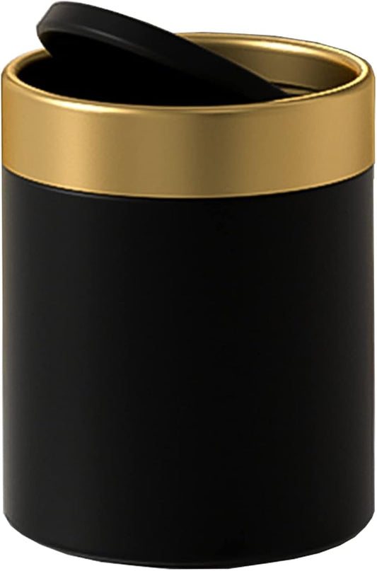 Mini Trash Can with Lid, Metal Small Tiny Mini Trash Bin Can, Mini Countertop - Image 2