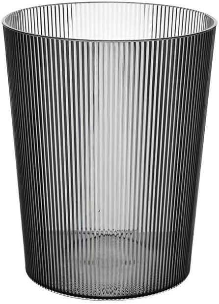 Transparent Trash Can,2 Gallon Grey Garbage Can,1 Pack | Bathroom Trash bin Open Top,Plastic Office Garbage Can