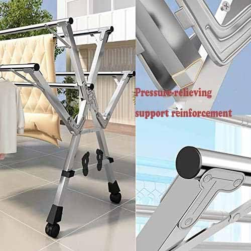 5Poles Clothes Drying Rack, Stainless Steel Laundry Rack - Image 7