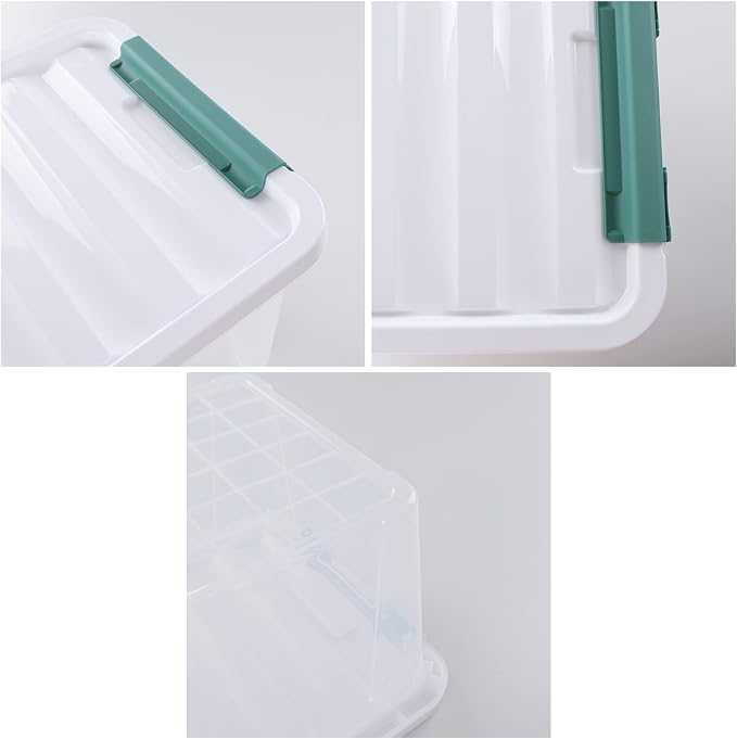 Xyskin 6-Pack 20 Quart Plastic Storage Boxes, Latching Storage Bin Box - Image 3