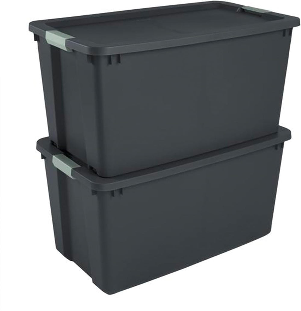 Sterilite 8-Pack Latch Tote, Stackable Plastic Storage Bin Containers, 45 Gal...
