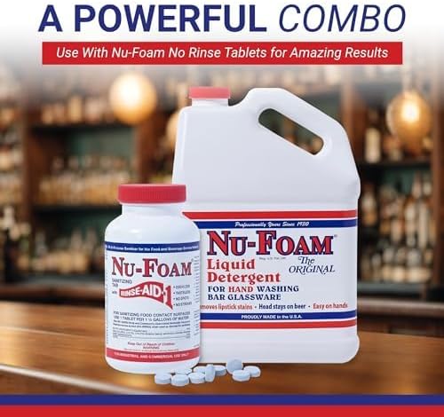 Nu-Foam Liquid Detergent for Bar Glassware – Original Streak-Free Solution - Image 3