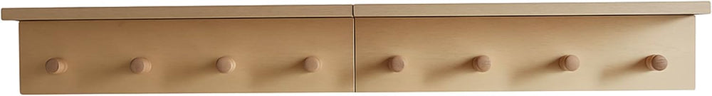 Entrance Coat Rack ，Coat Hooks, Wall-Mounted Wooden Hook Rack, Wall-Mounted S...