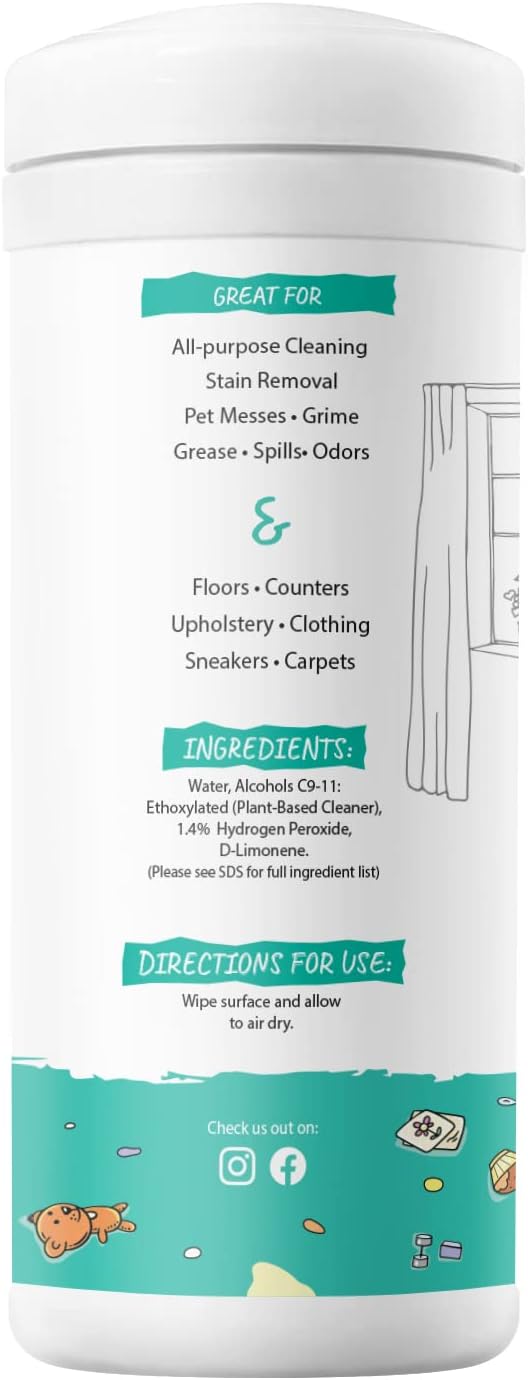 MOMREMEDY Hydrogen Peroxide Cleaning Wipes | All Purpose Cleaner and Stain - Image 3