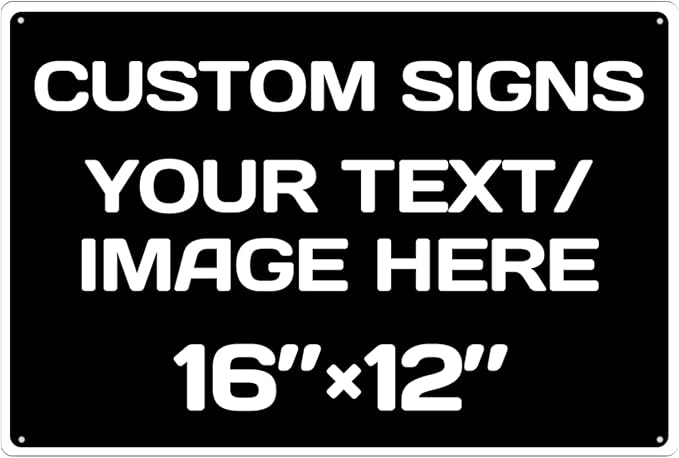 custom signs personalized, Aluminum Weatherproof Metal Sign, hazard sign by Repaly