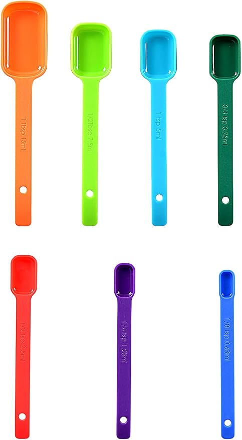 Plastic Measuring Spoons 8-Piece - Image 2