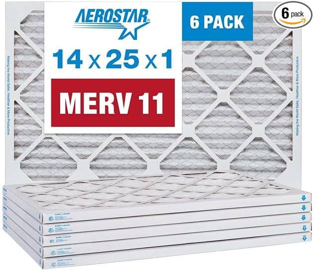 Aerostar 14x25x1 MERV 11-6 Count by AirFiltersDelivered
