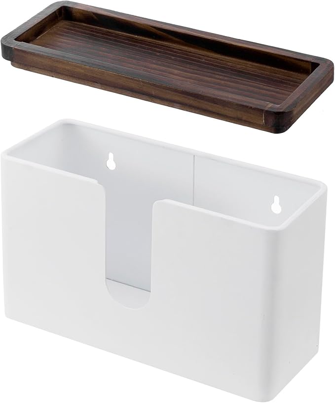 MyGift Deluxe Modern Matte White Metal Folded Commercial Paper Towel Holder - Image 4