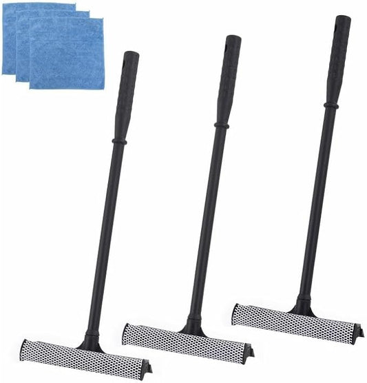 Matthew All Purpose Window Squeegee w/Premium Microfiber Cloth 3Pcs, Car by MATTHEWCLEANINGPRODUCTS