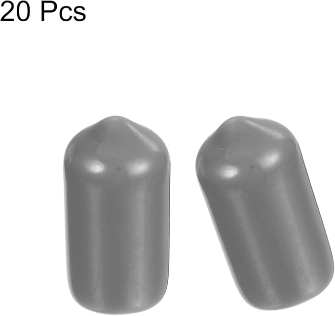 uxcell 20pcs Rubber End Caps Protective Caps 8.5mm ID Vinyl PVC Round Tube Bolt - Image 2