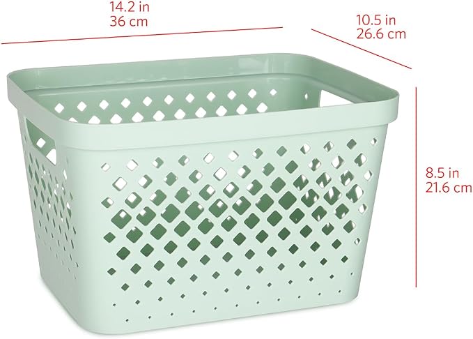 Glad Plastic Storage Basket Set, Value Pack of 6 | Open Storage Bins - Image 5