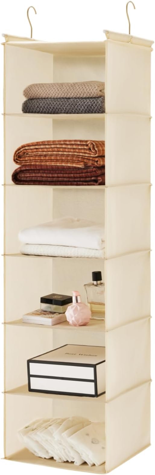 MAX Houser 6 Tier Shelf Hanging Closet Organizer, Cloth Hanging Shelf by MAXHouser