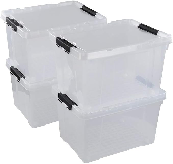 Pekky 50 Quart Clear Storage Containers/Bins by Pekky