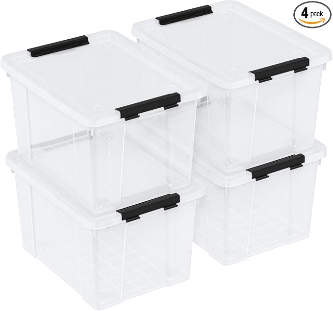 23 L Clear Plastic Storage Box by Knifefish