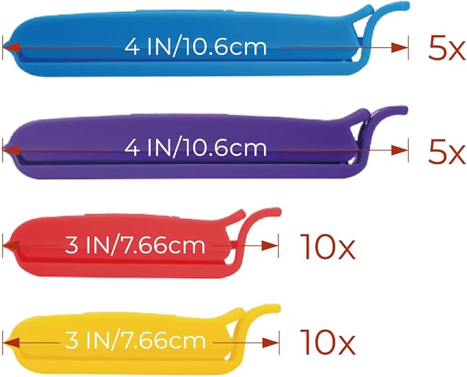 Keenpioneer Decorating Bag Sealing Clips, 32 Pack, 3inch and 4inch Long - Image 4